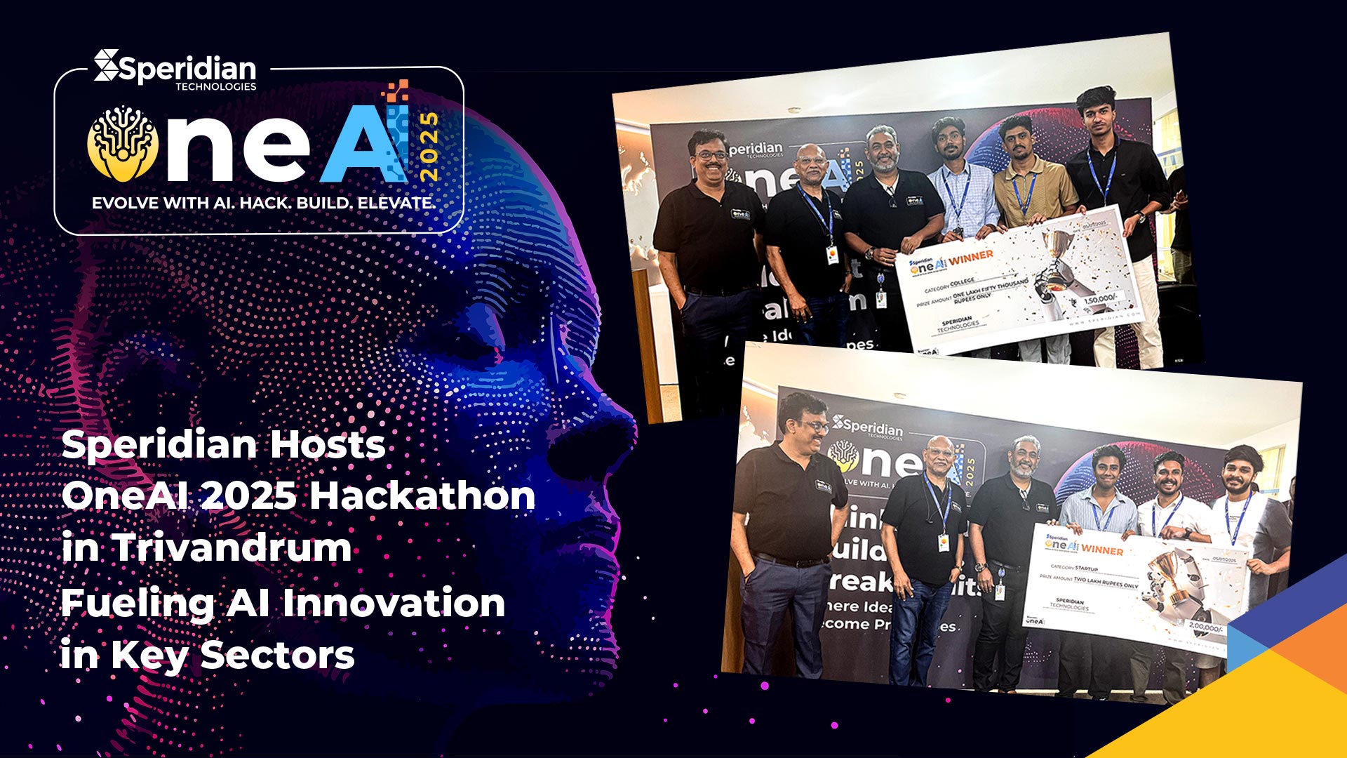 Speridian Hosts OneAI 2025 Hackathon in Trivandrum, Fueling AI Innovation in Key Sectors